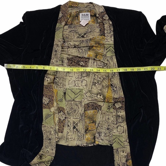 R&m Richards Cardigan Mock Blouse Shirt Set 18WP - Picture 4 of 11